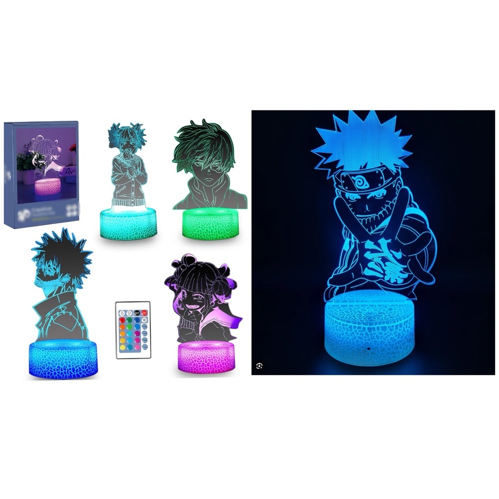 Anime Manga Naruto My Hero Academia 3D Lamp